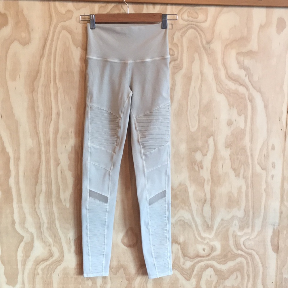 Alo BNWT high waisted washed moto leggings